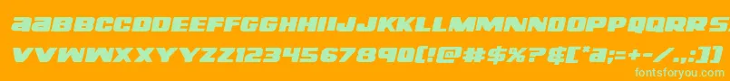 righthandlukeexpandital Font – Green Fonts on Orange Background