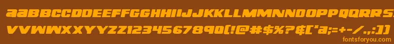 righthandlukeexpandital Font – Orange Fonts on Brown Background