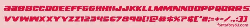 righthandlukeexpandital Font – Red Fonts on Pink Background