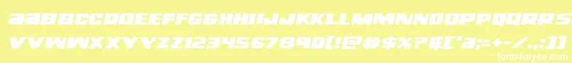 righthandlukeexpandital Font – White Fonts on Yellow Background