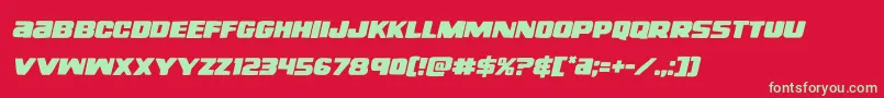 righthandlukeital Font – Green Fonts on Red Background