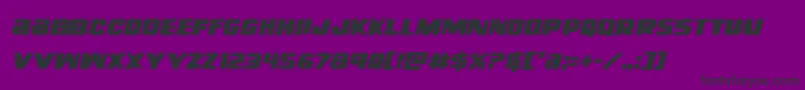 righthandlukeital Font – Black Fonts on Purple Background