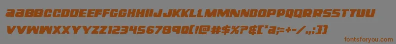 righthandlukeital Font – Brown Fonts on Gray Background