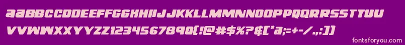 righthandlukeital Font – Pink Fonts on Purple Background