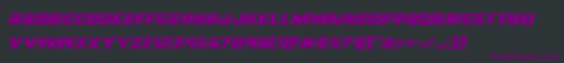 righthandlukeital Font – Purple Fonts on Black Background