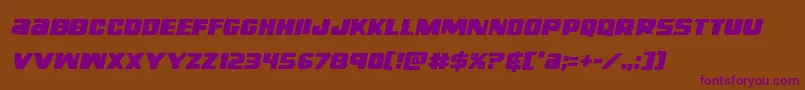 righthandlukeital Font – Purple Fonts on Brown Background