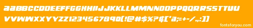 righthandlukeital Font – White Fonts on Orange Background