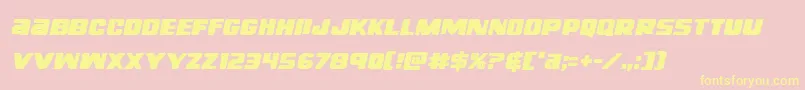 righthandlukeital Font – Yellow Fonts on Pink Background