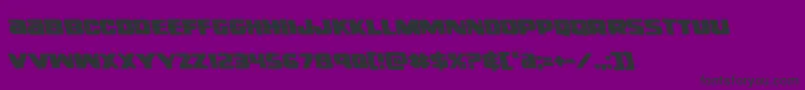 righthandlukeleft-Schriftart – Schwarze Schriften auf violettem Hintergrund