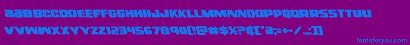 Шрифт righthandlukeleft – синие шрифты на фиолетовом фоне