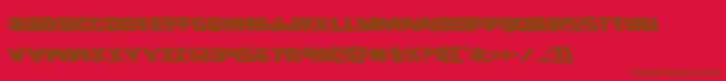 righthandlukeleft Font – Brown Fonts on Red Background