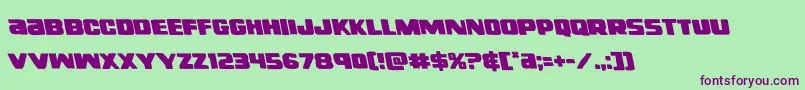 righthandlukeleft Font – Purple Fonts on Green Background