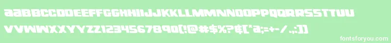 righthandlukeleft Font – White Fonts on Green Background