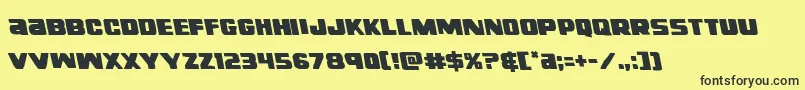 Шрифт righthandlukeleft – чёрные шрифты на жёлтом фоне