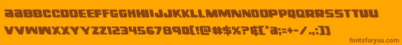 righthandlukeleft Font – Brown Fonts on Orange Background