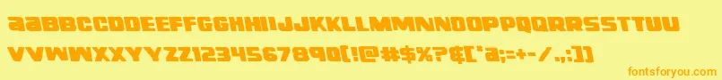 righthandlukeleft Font – Orange Fonts on Yellow Background