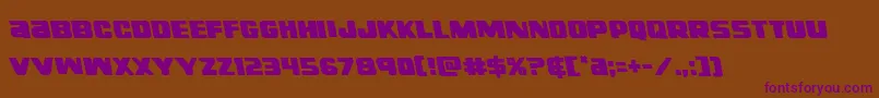 righthandlukeleft Font – Purple Fonts on Brown Background