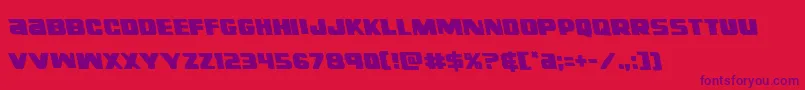 Czcionka righthandlukeleft – fioletowe czcionki na czerwonym tle
