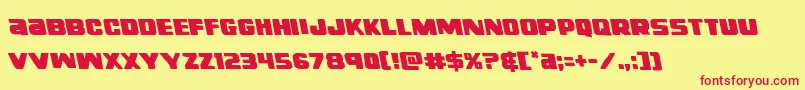 righthandlukeleft Font – Red Fonts on Yellow Background