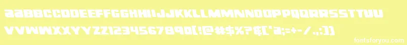righthandlukeleft Font – White Fonts on Yellow Background