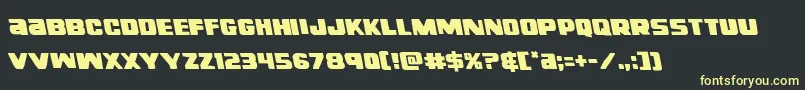 righthandlukeleft Font – Yellow Fonts on Black Background