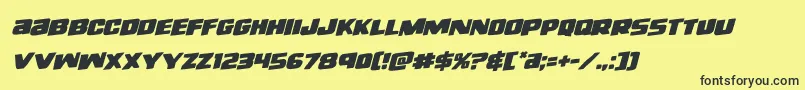 righthandlukerotal Font – Black Fonts on Yellow Background