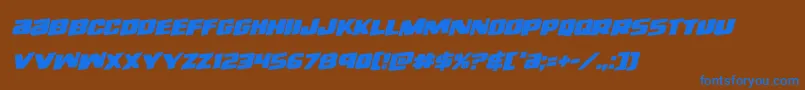 righthandlukerotal Font – Blue Fonts on Brown Background