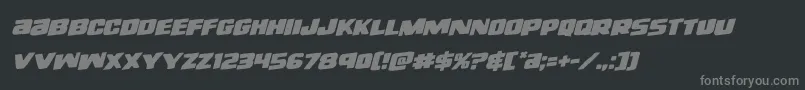 righthandlukerotal Font – Gray Fonts on Black Background