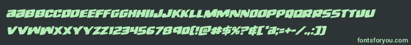 righthandlukerotal Font – Green Fonts on Black Background