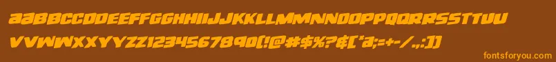 Шрифт righthandlukerotal – оранжевые шрифты на коричневом фоне
