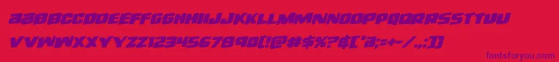 righthandlukerotal Font – Purple Fonts on Red Background