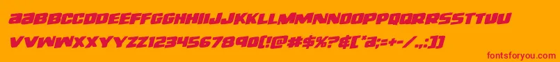 righthandlukerotal Font – Red Fonts on Orange Background