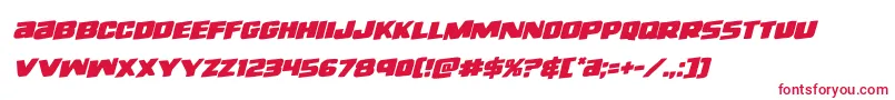 righthandlukerotal Font – Red Fonts on White Background