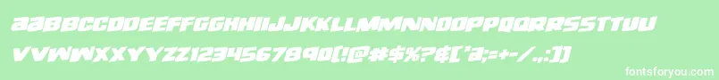 righthandlukerotal Font – White Fonts on Green Background