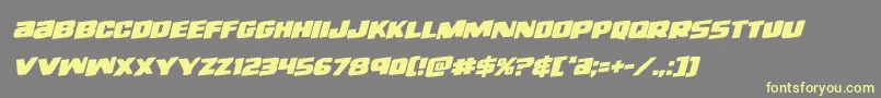 righthandlukerotal Font – Yellow Fonts on Gray Background