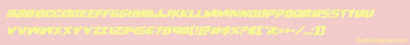 righthandlukerotal Font – Yellow Fonts on Pink Background