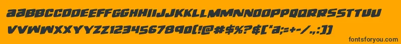 righthandlukerotal Font – Black Fonts on Orange Background