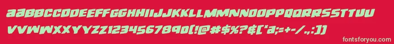 righthandlukerotal Font – Green Fonts on Red Background