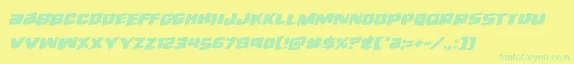 righthandlukerotal Font – Green Fonts on Yellow Background