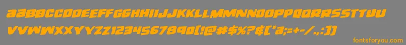 righthandlukerotal Font – Orange Fonts on Gray Background