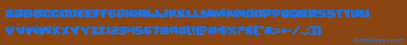 righthandlukerotate Font – Blue Fonts on Brown Background