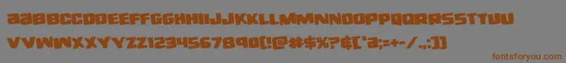 righthandlukerotate Font – Brown Fonts on Gray Background