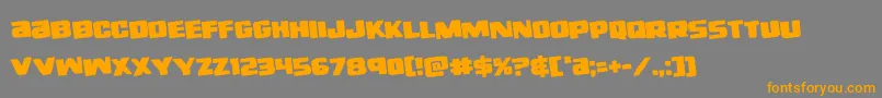 righthandlukerotate Font – Orange Fonts on Gray Background