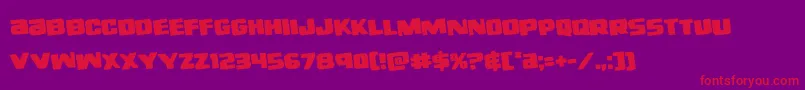 righthandlukerotate Font – Red Fonts on Purple Background