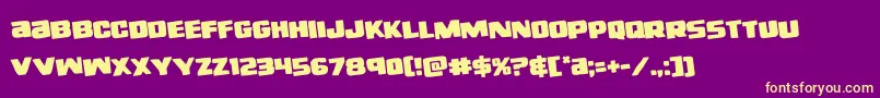 righthandlukerotate Font – Yellow Fonts on Purple Background