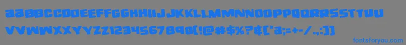 righthandlukerotate Font – Blue Fonts on Gray Background