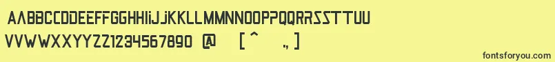 JetPilotRegular Font – Black Fonts on Yellow Background