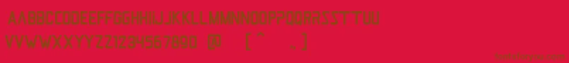 Police JetPilotRegular – polices brunes sur fond rouge