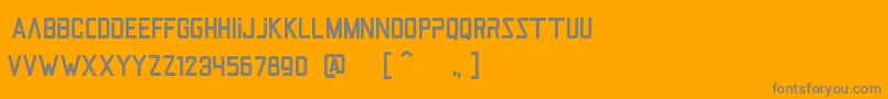 JetPilotRegular-Schriftart – Graue Schriften auf orangefarbenem Hintergrund