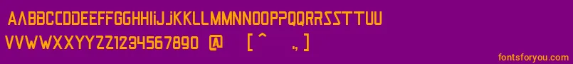 JetPilotRegular Font – Orange Fonts on Purple Background